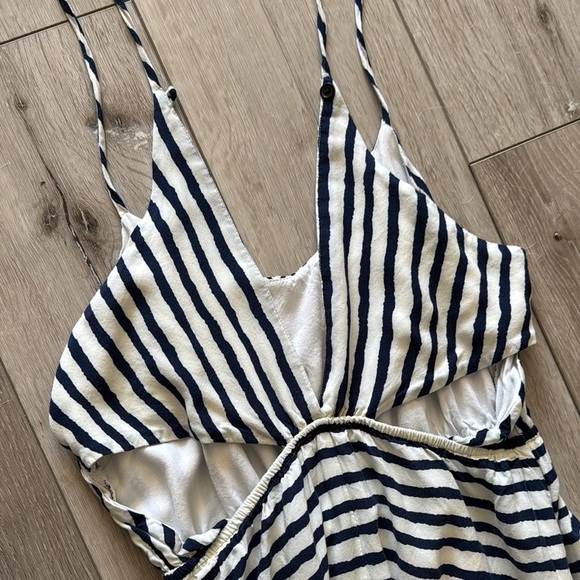 Forever 21 Navy and White Striped Maxi Dress size S - Picture 5 of 7